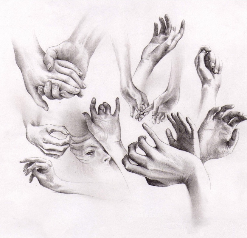Hand collage: October 5th-19th - Montesano high school arts